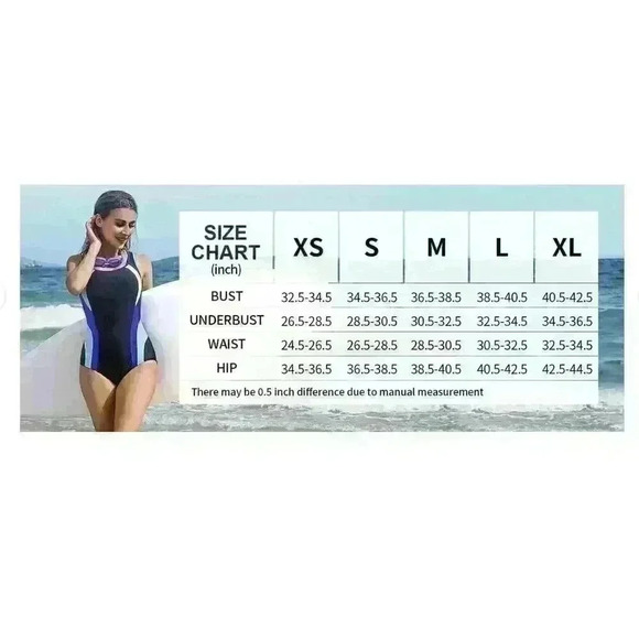 Attraco Athletic One Piece Swimsuit Racerback NWT Size Large - Picture 11 of 11